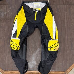 Men's AXO Black and Yellow Motocross Riding Pants